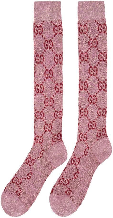 pink gucci sock|farfetch Gucci pink socks.